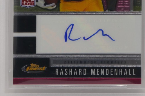 Finest Autographs #119 2008 Rashard Mendenhall/40 Rookie Beckett 10 impecable - Imagen 4 de 6
