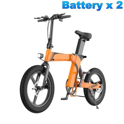 20-inch Folding Electric Bike 7 speed Lightweight Folding Bicycle 2pcs Battery