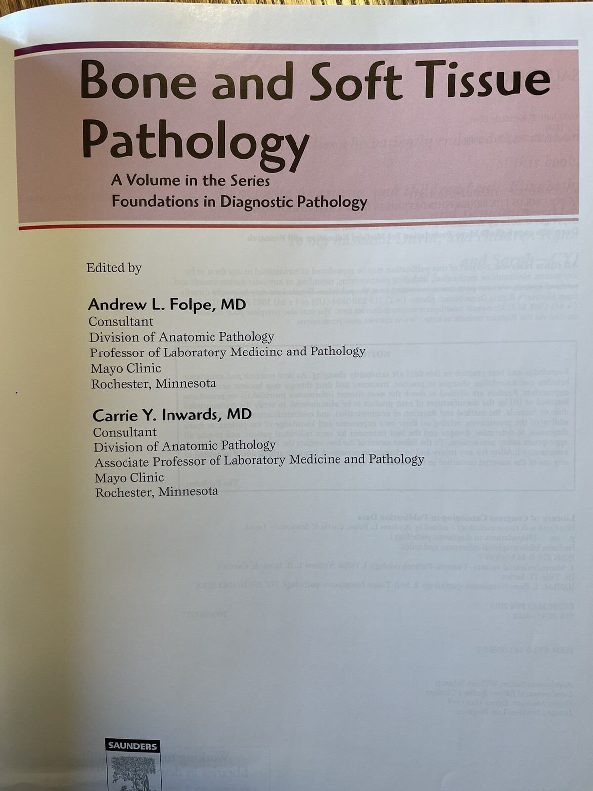 Bone and Soft Tissue Pathology , Inwards and Folpe , Foundations of ...