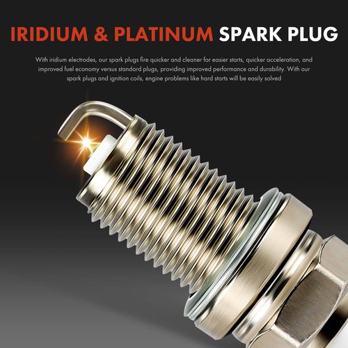 1Pc Ignition Coil & 6Pcs Iridium & Platinum Spark Plug for VW Jetta Golf Passat - Picture 3 of 8