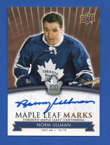 2017-18 TORONTO MAPLE LEAFS CENTENNIAL LEAF MARKS AUTOGRAPH & AKA CARD SEE LIST - Picture 66 of 91