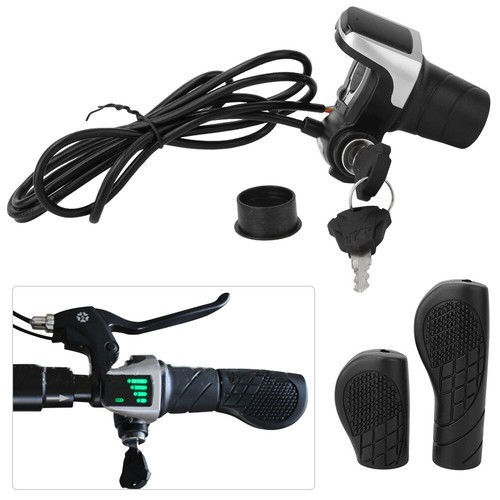 36V Electric Bike Bicycle Ebike Handlebar Twist Grip Throttle W/ LCD DispLAY LJ - Picture 2 of 7