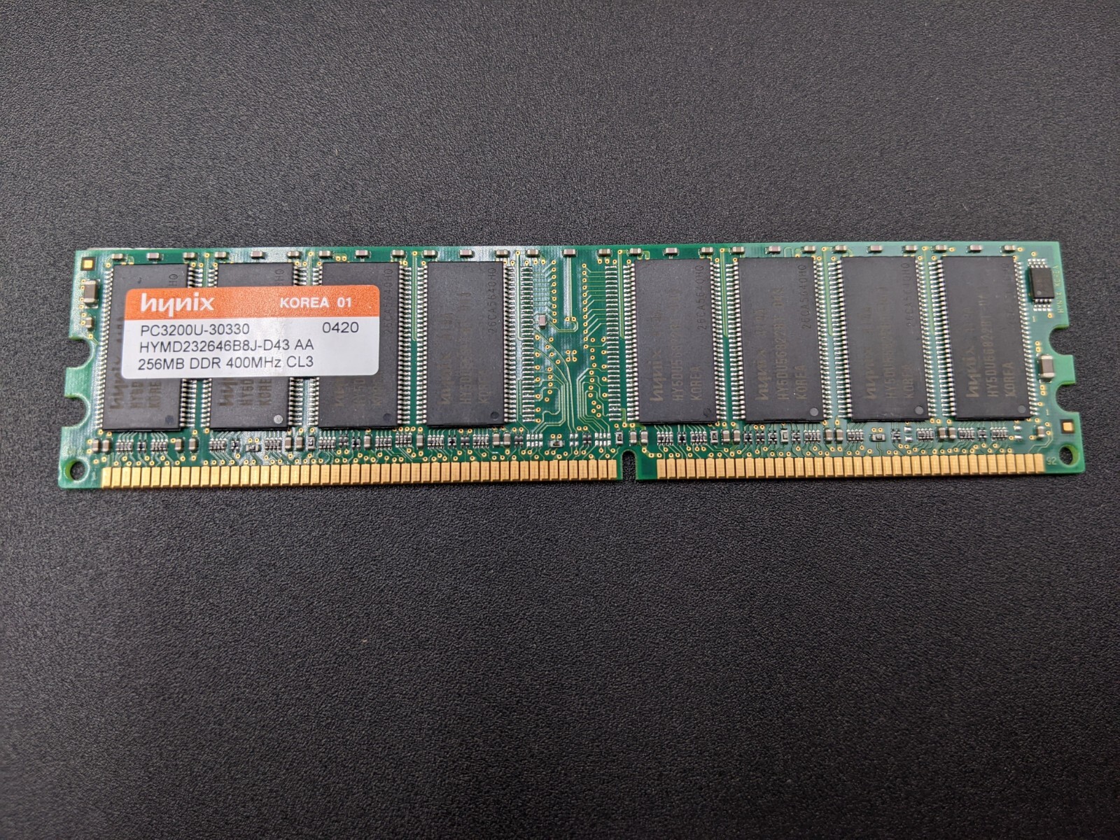 HYNIX 256MB RAM Desktop Memory HYMD232646B8J-D43/ PC3200U-30330/ 0420 ...
