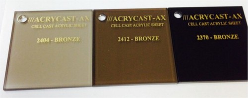 1/8 Zoll (3 mm) 12 Zoll x 12 Zoll dunkel getönte Bronze Rauch Acryl Plexiglas Platte #2370 AZM - Bild 3 von 4