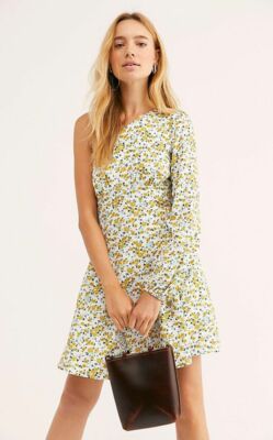 knee length dresses for ladies Geometric Block Print Cream Mini Dress  Jules & James Boutique
