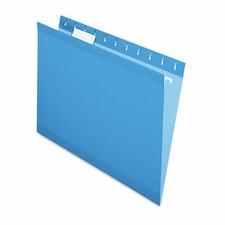 Pendaflex 04152 1/5 BLU Reinforced Hanging Folders, 1/5 Tab, Letter blue New