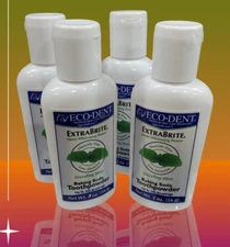 4 Pack Toothpowder  ExtraBrite  Fluoride Free 2 Oz Each (4 Pack)  Eco-Dent