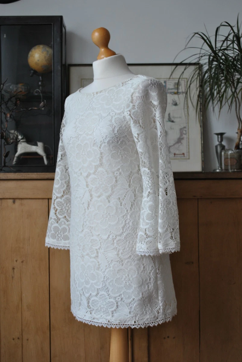 Topshop cream hotsell lace dress