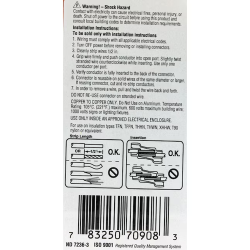 Spliceline Inline Push In Wire Connectors For Electrical Cables Wires Pack Of 15 - Picture 6 of 9