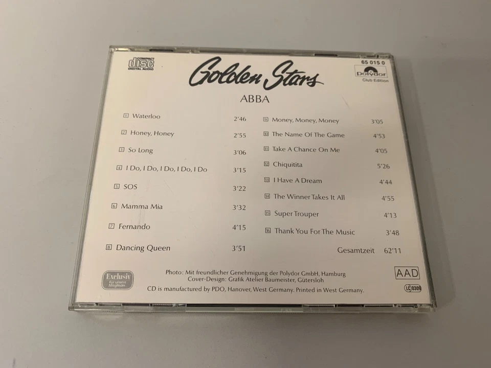 ABBA – Golden Stars (Club Edition) - CD (65 015 0) - Waterloo,Honey,SOS,Mamma Mi - Bild 3 von 3