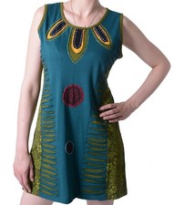 Mini robe chemise longue tunique hippie robe d'été