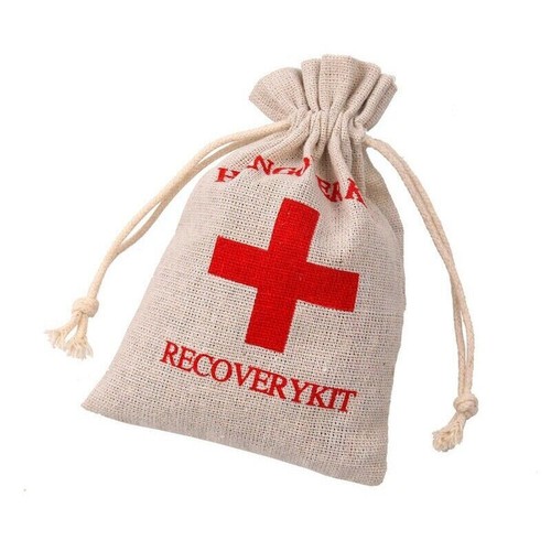 10x Hangover Recovery Kit Muslin Favour Bags Rustic Hens Party Engagement AU - Picture 10 of 12