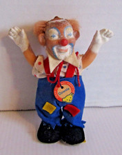 Vintage Steiff - Original Mark Clownie Rubber  Felt Doll w/Tag 5" No Hat Clown