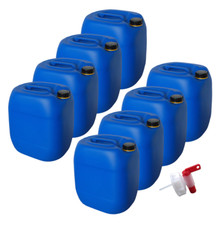 8 x 30 L blau Wasserkanister Kanister Camping Outdoor dicht verschlie&szlig;bar + Hahn