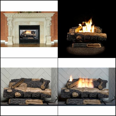 Oakwood 24 In Vent Free Natural Gas Fireplace Logs