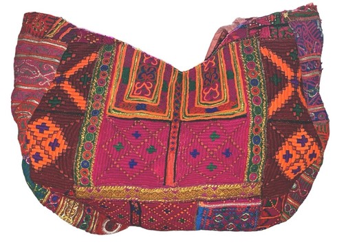 Banjara Ethnic Indian Multicolored Embroidered Handmade Tribal Boho Tote Bag - Picture 5 of 20