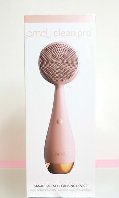 PMD Clean Pro RQ Smart Facial Cleansing Device Blush With Rose Quartz NEW RP$179