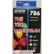 4-PACK EPSON GENUINE 786 BLACK  COLOR INK NO RETAIL BOX WORKFORCE PRO WF-4630