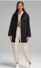 Lululemon Mid-length Waterproof Rain Coat Black Xxs (uk 6) Brand New Rrp £248