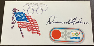 DIANE HOLUM Autographed Signed 1972 Olympics Metalist Card SKATE Team FREESHIP