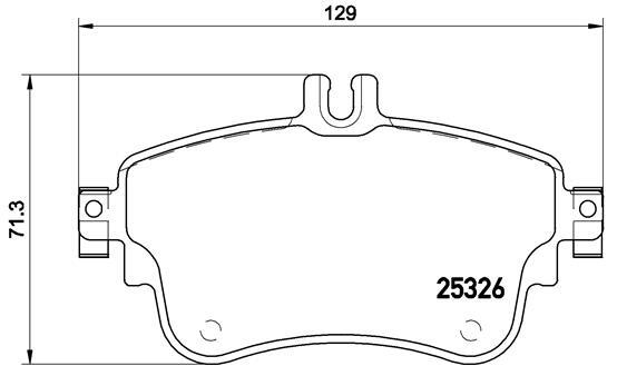 BREMBO P 50 094 Brake Pad Set, disc brake for MERCEDES-BENZ
