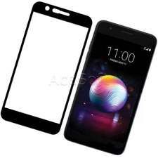 [Black Frame] HD Tempered Glass Screen Protector for AT&T LG Phoenix Plus X410AS