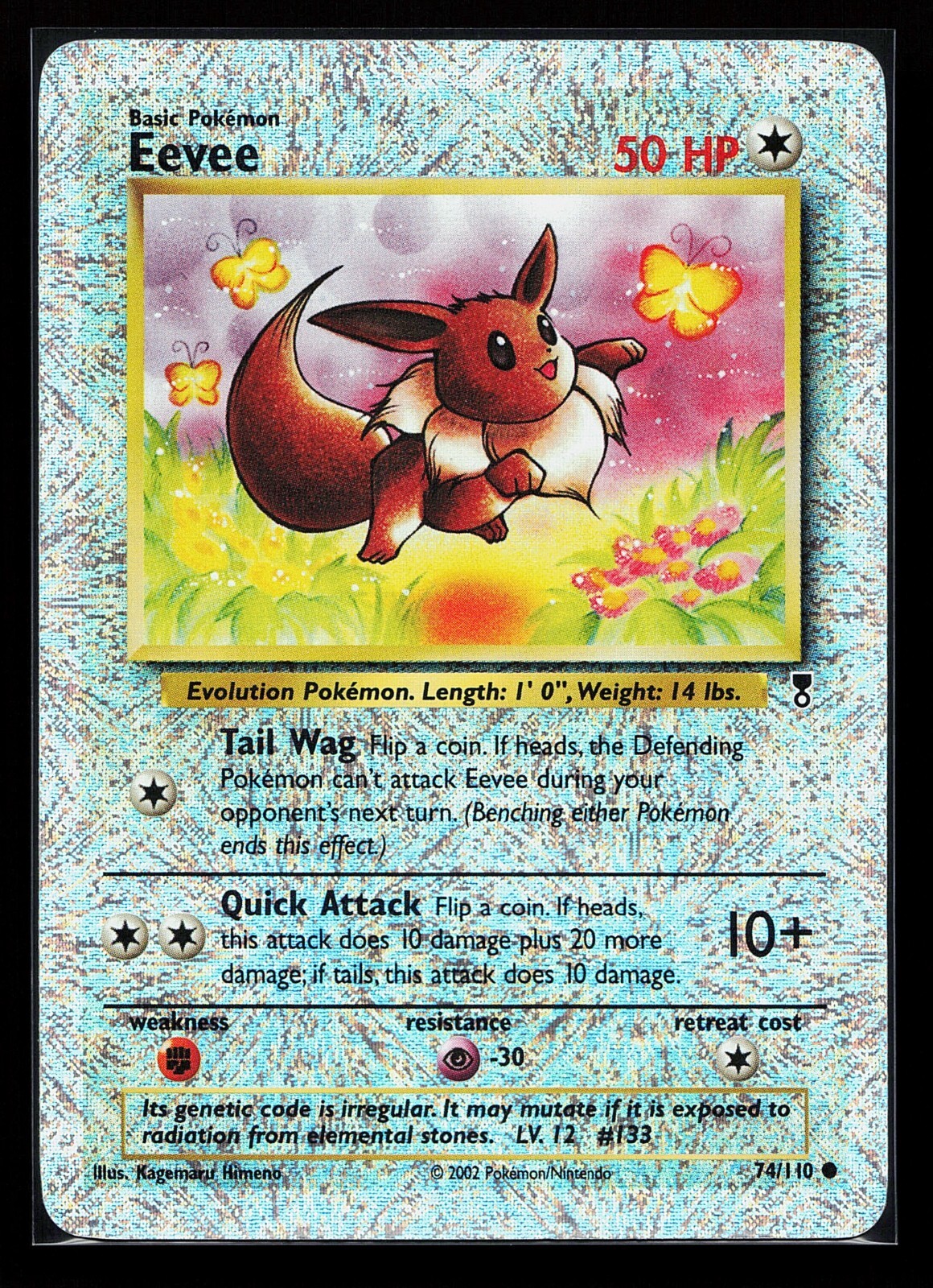 Eevee 74/110 Reverse Holo Common Legendary Collection Pokémon Card