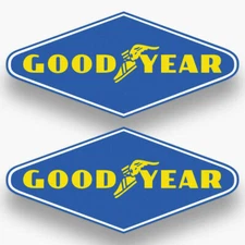 2X GOODYEAR TIRES DECAL STICKER US MADE TRUCK VEHICLE JDM F1 RACING CAR WINDOW