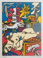 Gudmundur ERRO - "Light and Matisse", Original Signed Screen Print, 1994