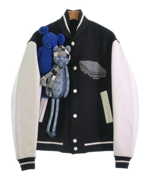 LOUIS VUITTON Varsity Jacket BlackxWhite 48(Approx. L LOUIS VUITTON Varsity Jacket BlackxWhite 48(Approx. L