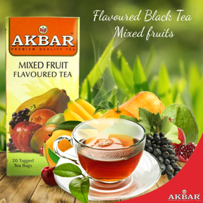 4 PAAKBAR Premium Quality Tea MIXED FRUIT FLAVOURED TEA 80 Bags US Seller Import