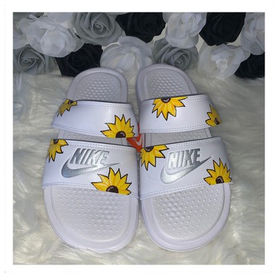 sunflower nike slides