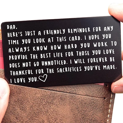 Wallet Card for Dad – Birthday, Valentine'S, and Father'S Day Gift from Son or D
