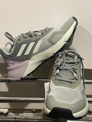 adidas Women's Terrex Soulstride Running Shoes Silver Green/Jade Sz 7.5
