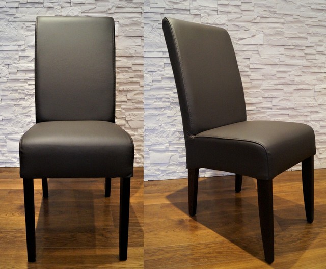 Dunkelbraun Echtleder Stuhle Esszimmer Stuhl Lederstuhle Echt Leder Lehnstuhl Gunstig Kaufen Ebay