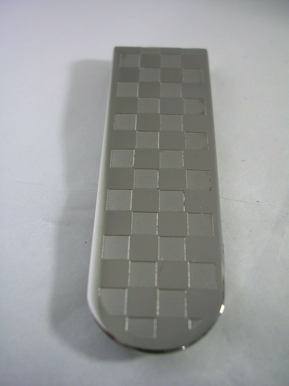 Stainless Steel High Polished Checkerboard Money Clip-image