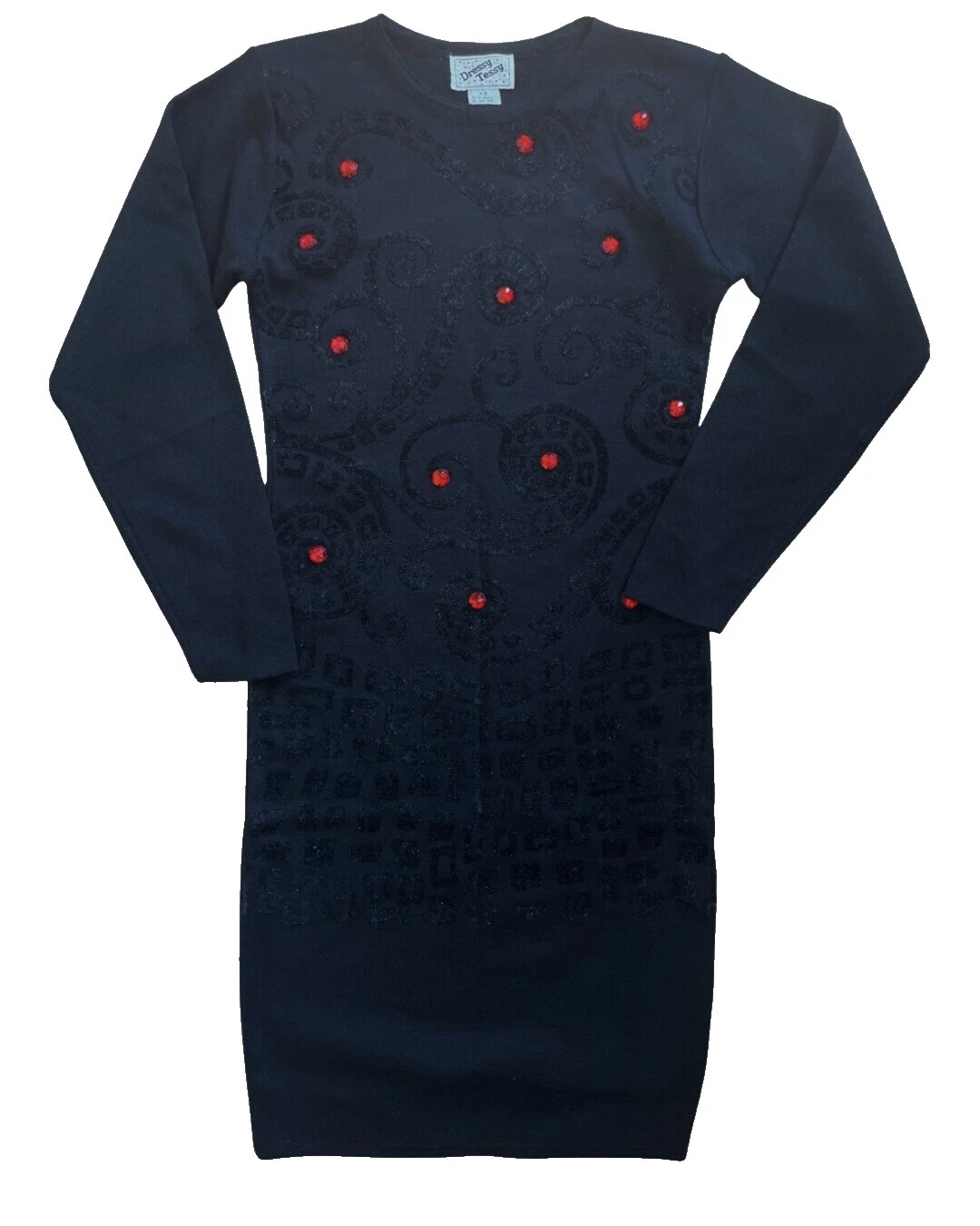 Wool Floral Sweater Dresses