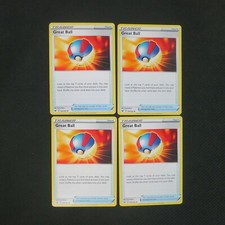 4x Great Ball 164/202 Sword and Shield Pokemon Card TCG