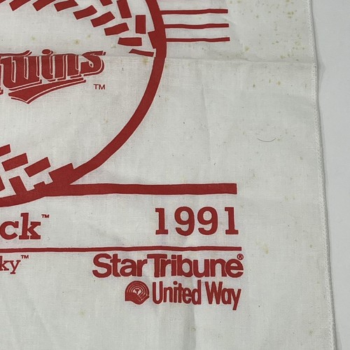 1991 Minnesota Twins World Series Champion Drive Homer Hanky Official Baseball - Picture 4 of 6