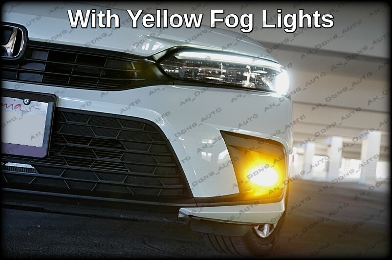 Complete LED Fog Light Kit For 2022-2024 Honda Civic - Includes Lamps, Switch & Wiring