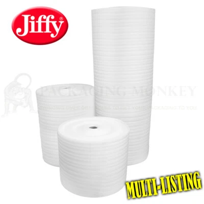 JIFFY FOAM WRAP ROLLS - CHOOSE WIDTH (500mm, 750mm, 1500mm) - ALL THICKNESSES