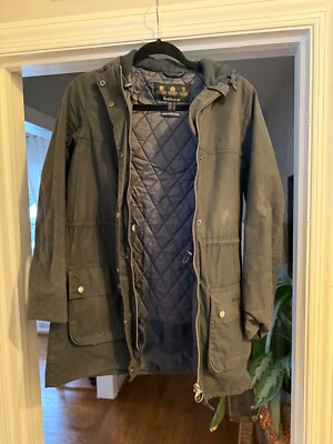 Women s Barbour Wax Jacket Navy USA Size 4