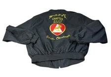 Vintage W.O.T.M Chapter 1222 Moose Tulsa Oklahoma PAM Black Jacket Large 25”x26”