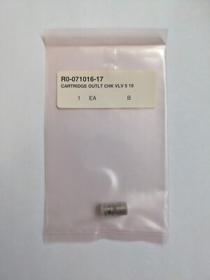 New in Pack Agilent Varian Cartridge Outlet Check Valve 5 10 R007101617