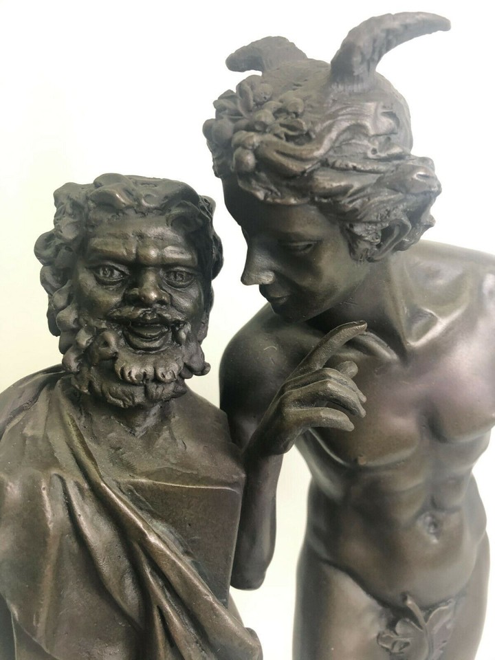 NUDE FLYING MERCURY BRONZE STATUE MARBLE SCULPTURE ART DECO ROMAN