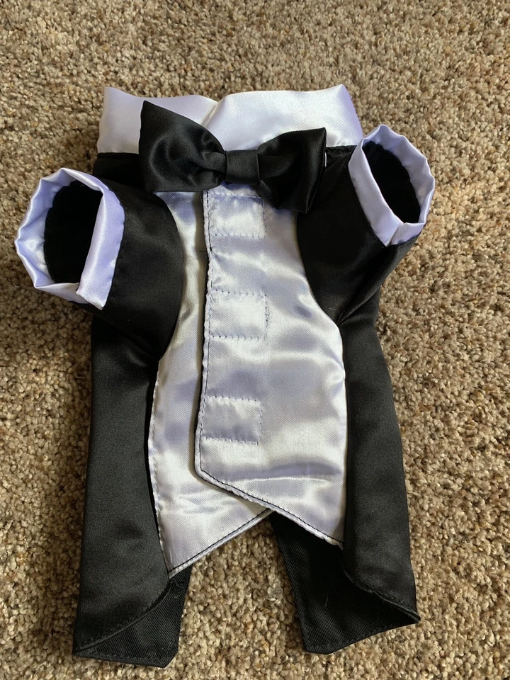 Esmoquin Elegante Disfraz de Esmoquin de Lujo Calidad Huir para Mascotas - Perro o Gato Foto 3 de 4