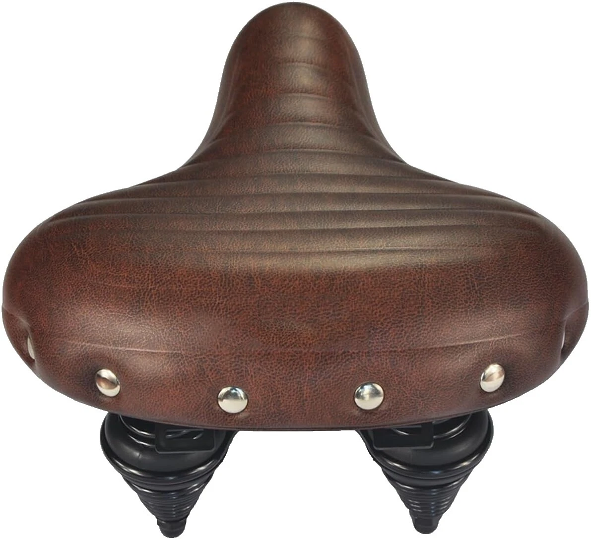 Sillines de bicicleta y asientos de cuero marrón