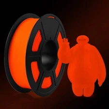 JAYO Glow In The Dark Luminous PLA 3D Printer Filament 1.75mm 1.1KG Red Glow