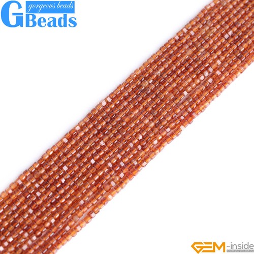 Pequeñas cuentas de piedras preciosas pequeñas con espaciador de cubo natural facetado para hacer joyas 15" 2,5 mm - Imagen 44 de 52