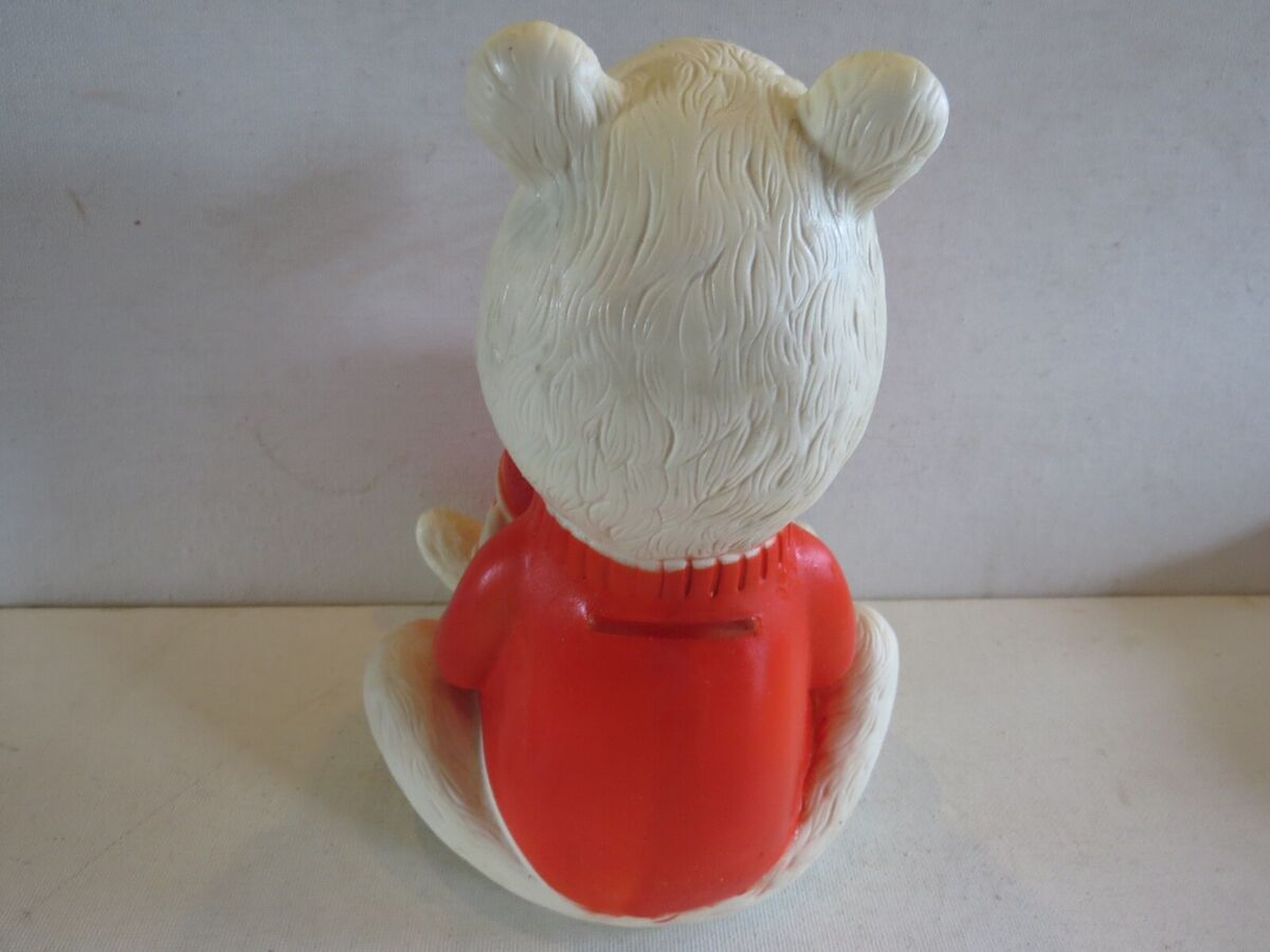 Vintage 1970's Icee Polar Bear Vinyl Squeeze TOY bank Uncut Vintage 1970's Icee Polar Bear Vinyl Squeeze TOY bank Uncut